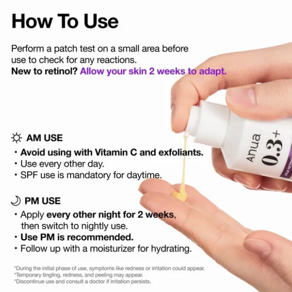 Anua - Nano Retinol 0.3% + Niacin Renewing Serum 30ml (new bottle)