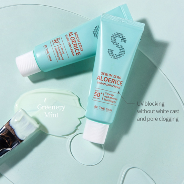 Be The Skin - Sebum Zero Aloerice Vegan Sun Cream 50ml SPF 50+ PA++++