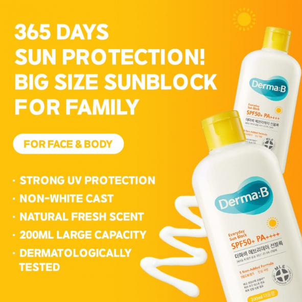 Derma:B - Everyday Sun Block SPF50+ PA++++ 200ml