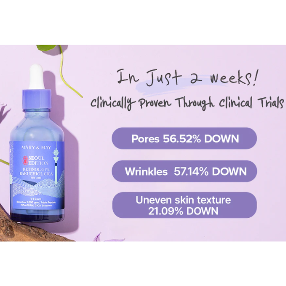Mary&May - Retinol 0.1% Bakuchiol Cica Serum Seoul Edition 80ml