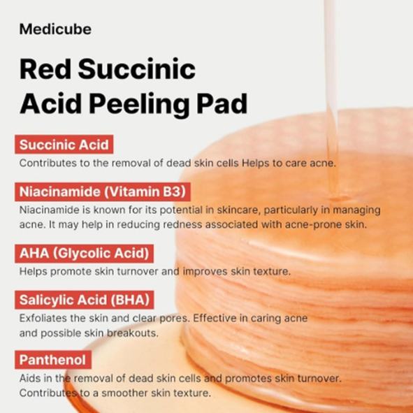 Medicube - Red Succinic Acid Peeling Pad (70ea)