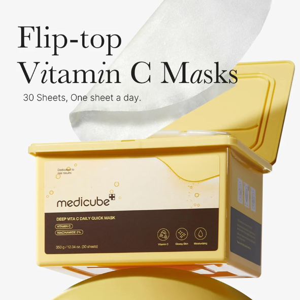 MEDICUBE - Deep Vita C Daily Quick Mask (30pcs)