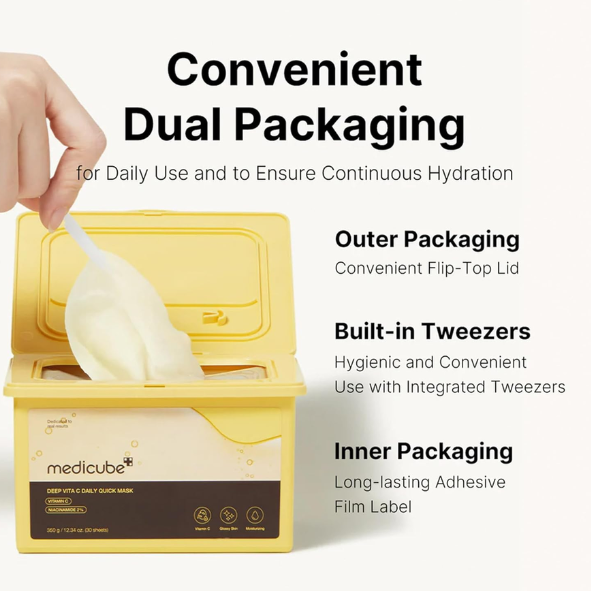 MEDICUBE - Deep Vita C Daily Quick Mask (30pcs)
