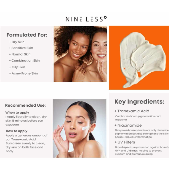 NINELESS - MELA-PRO Tranexamic Acid Sun Screen 100ml