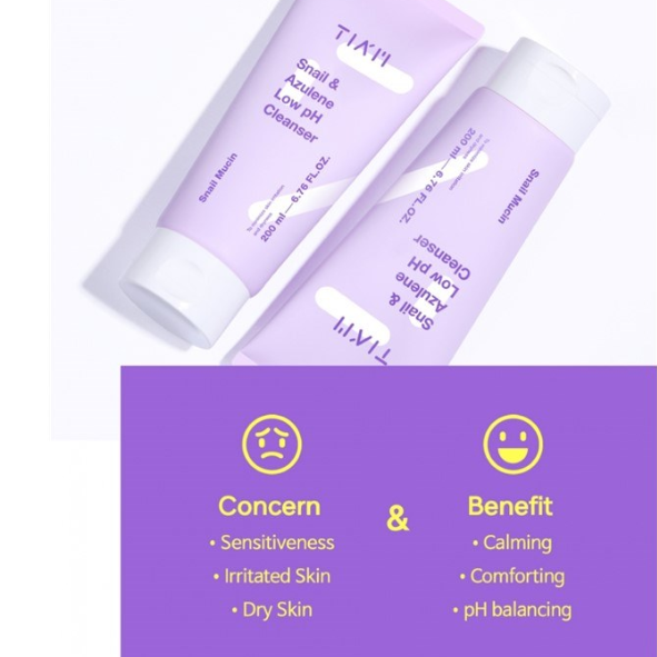 TIA'M - Snail & Azulene Low pH Cleanser 200ml