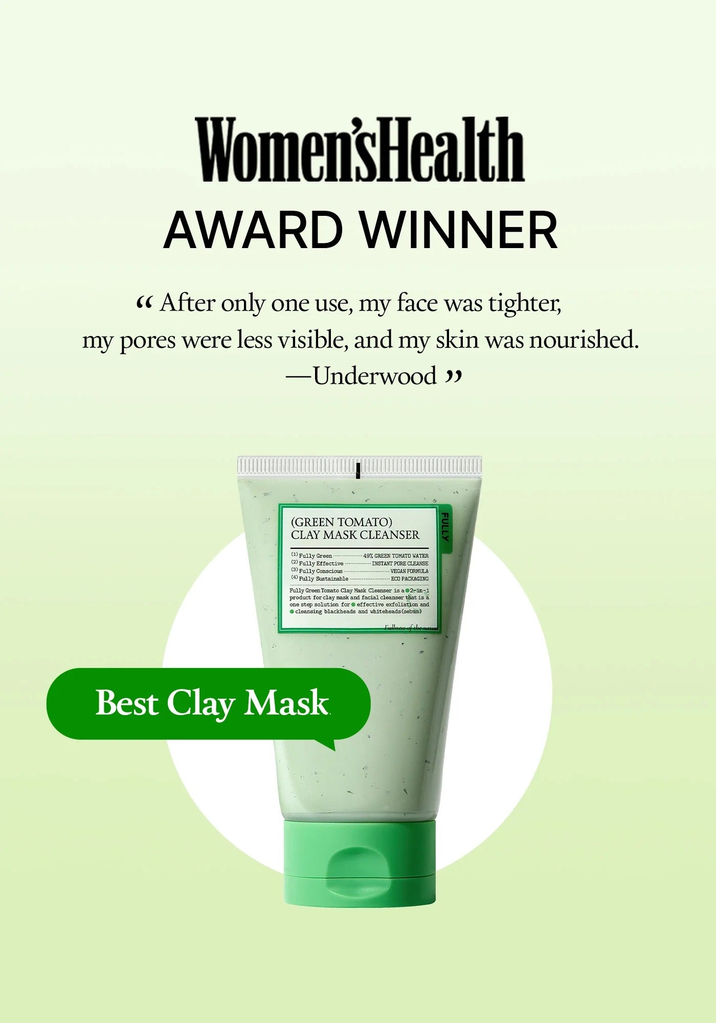 Fully - Green Tomato Clay Mask Cleanser 120ml