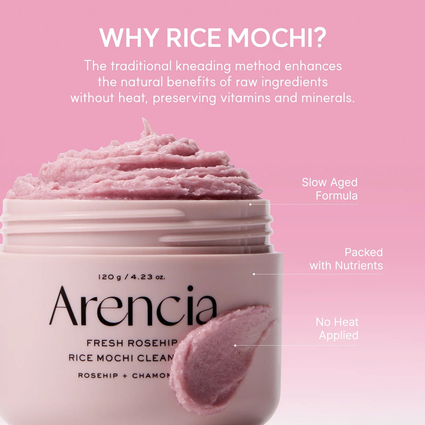 ARENCIA - Rosehip Rice Mochi Cleanser 120g