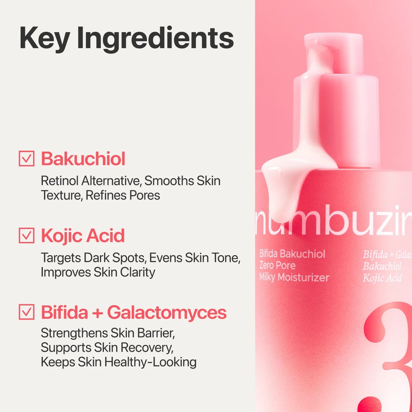 numbuzin - No.3 Bifida Bakuchiol Zero Pore Milky Moisturizer 150ml