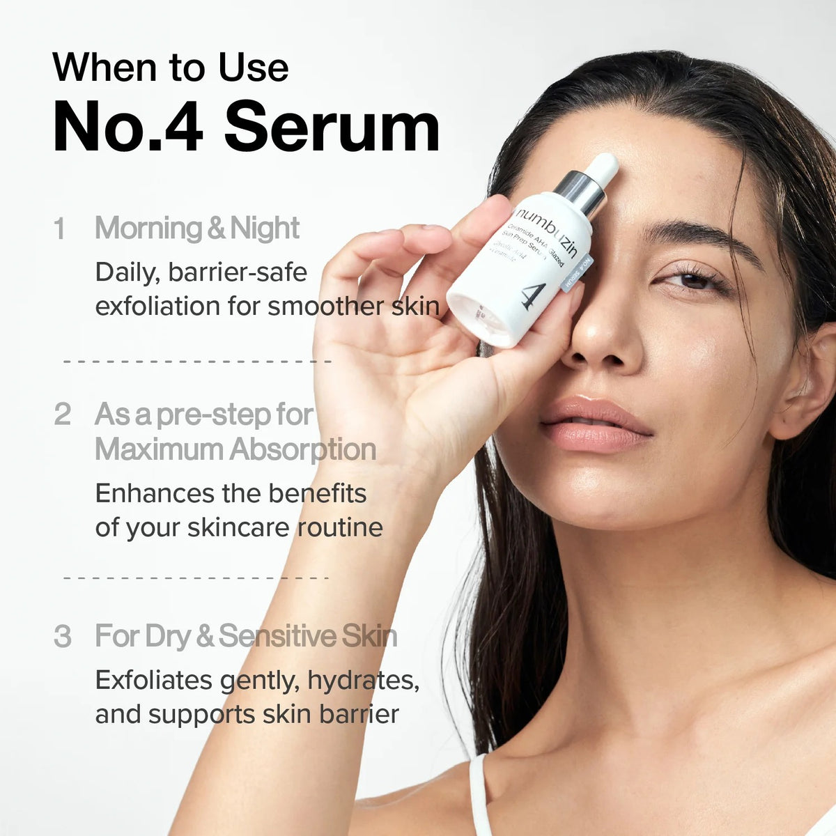 numbuzin - No.4 Ceramide AHA Glazed Skin Prep Serum Vial Set 1.3ml x 10 vials