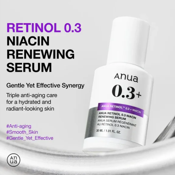 Anua - Nano Retinol 0.3% + Niacin Renewing Serum 30ml (new bottle)