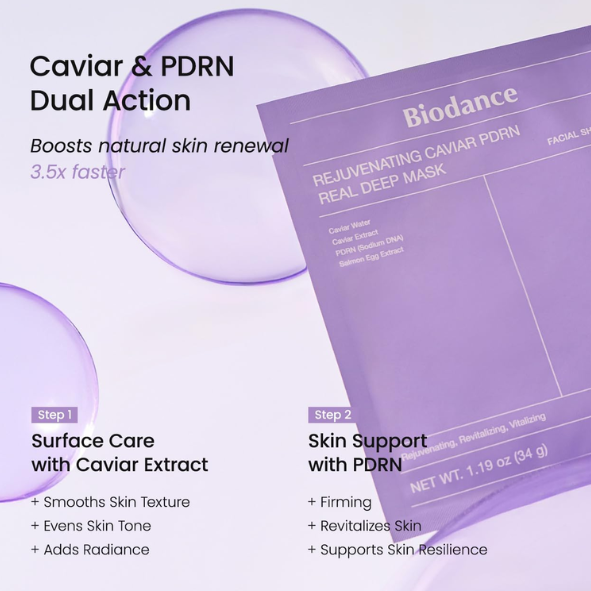 Biodance - Rejuvenating Caviar PDRN Real Deep Mask (4ea)