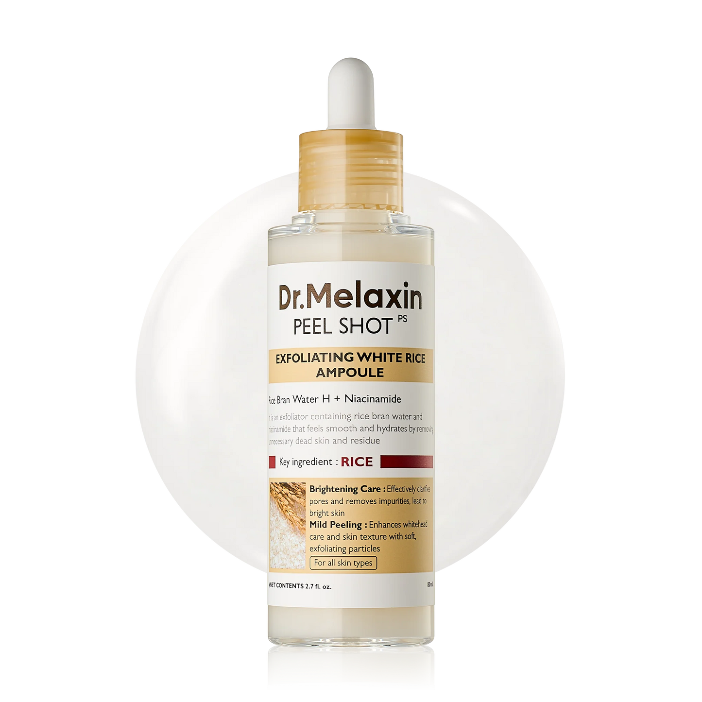 Dr.Melaxin Peel shot exfoliating black rice ampoule 80ml