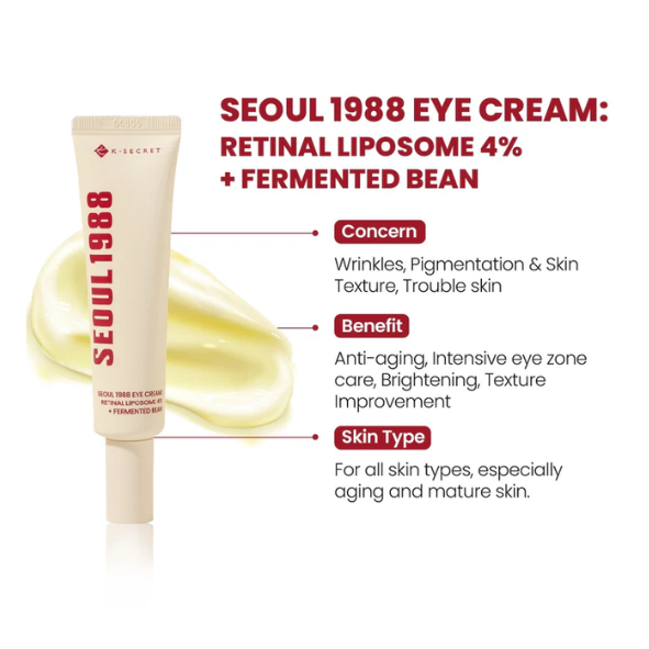 KSECRET - SEOUL 1988 Eye Cream : Retinal Liposome 4% + Fermented Bean