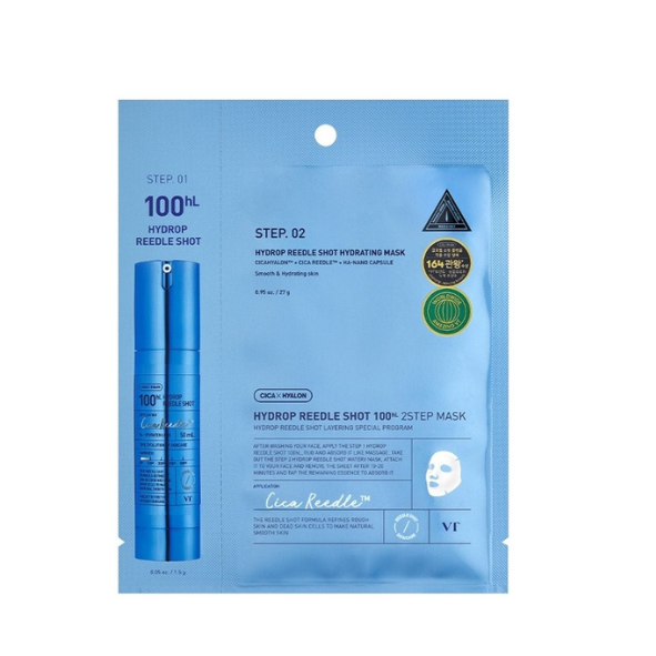 VT Cosmetics - Hydrop Reedle Shot 100hL 2 Step Mask (1ea)