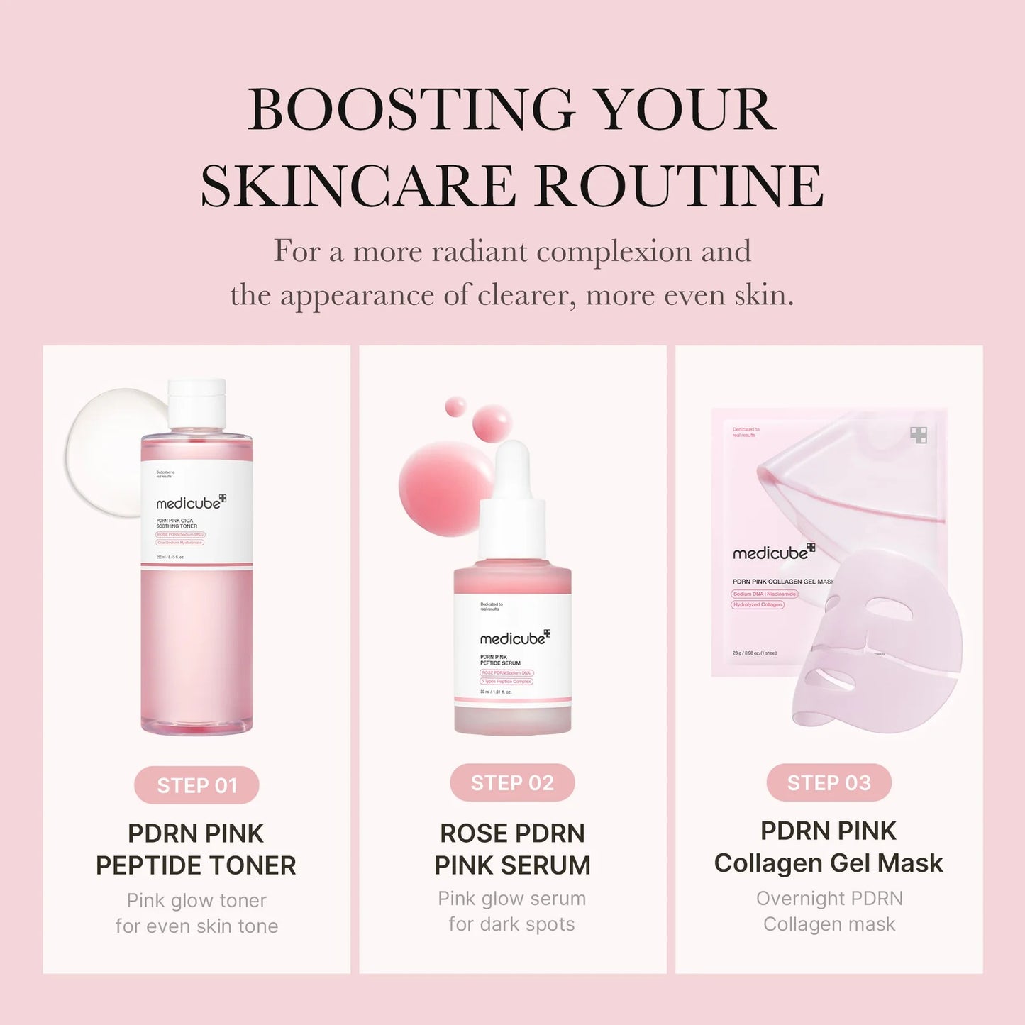 MEDICUBE - PDRN Pink Cica Soothing Toner 250ml
