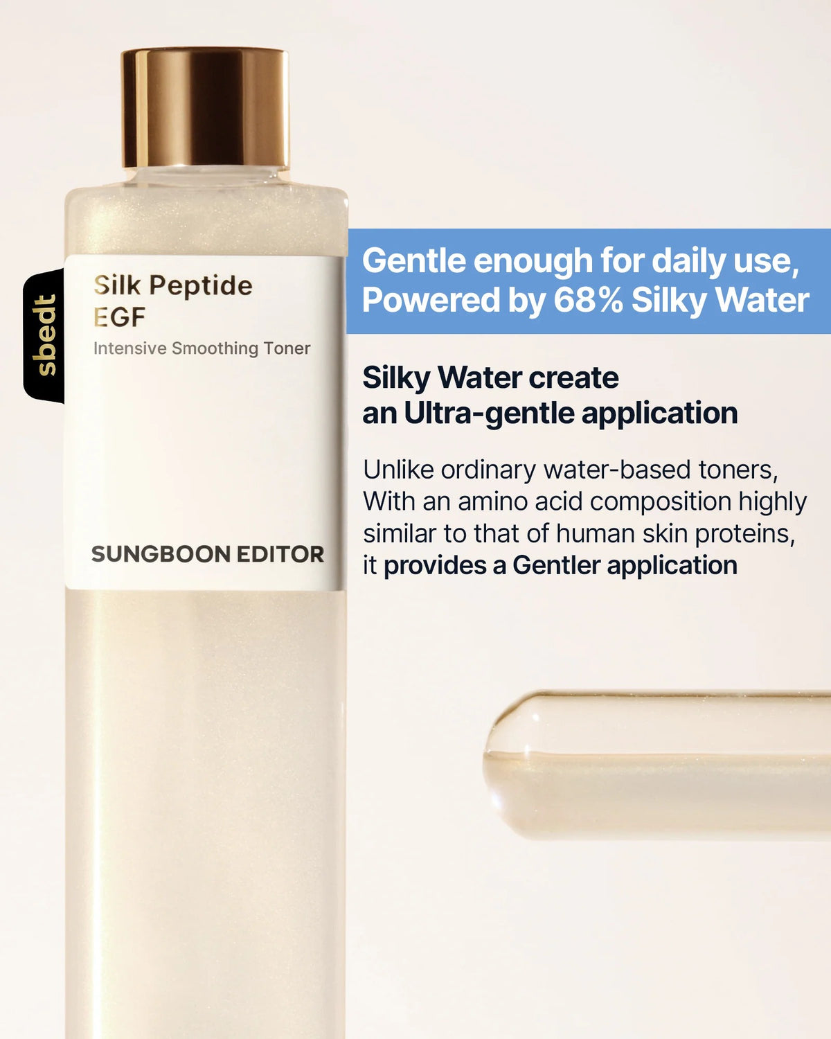 SUNGBOON EDITOR - Silk Peptide EGF Intensive Smoothing Toner 300ml