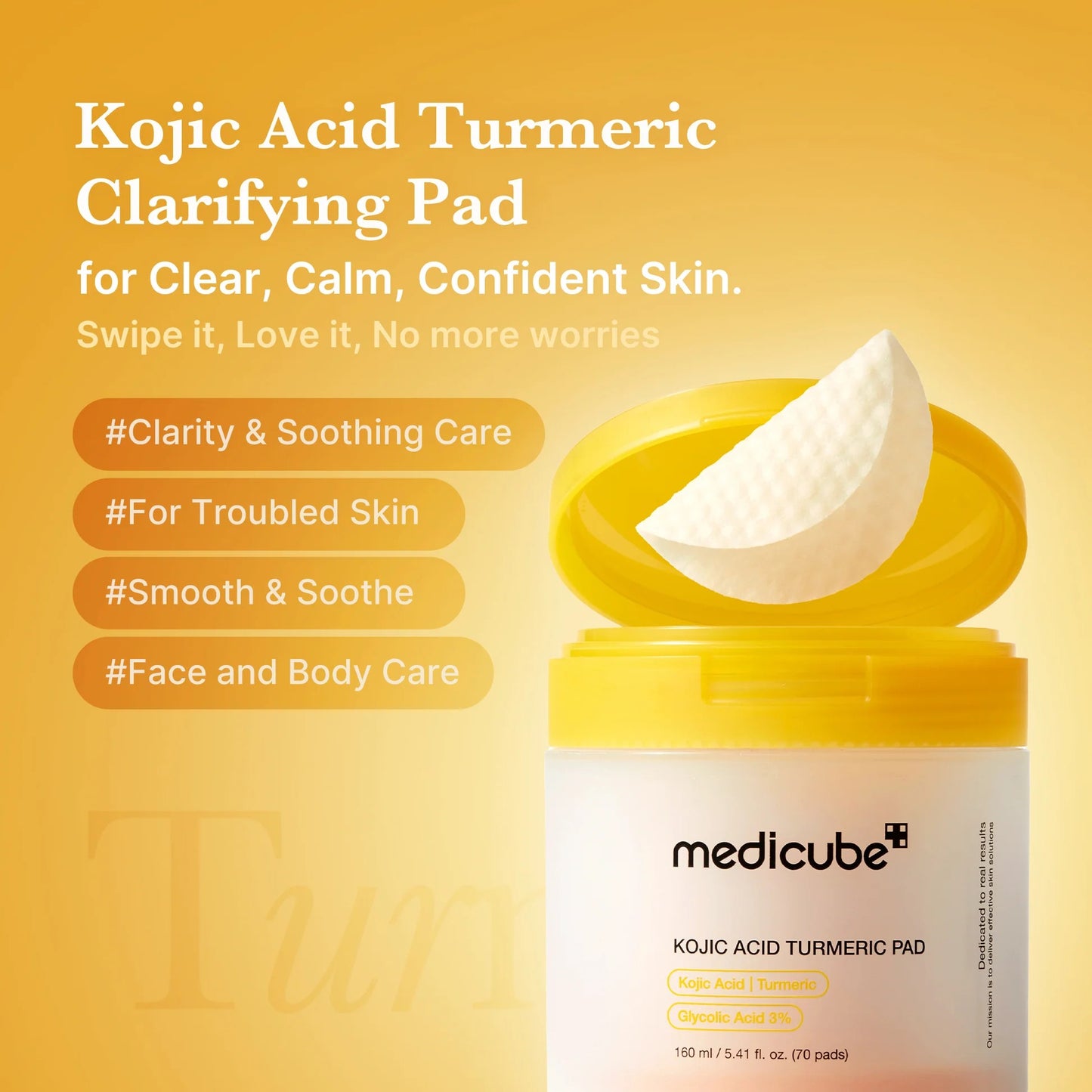 Medicube - Kojic Acid Tumeric Toner Pad 70pcs