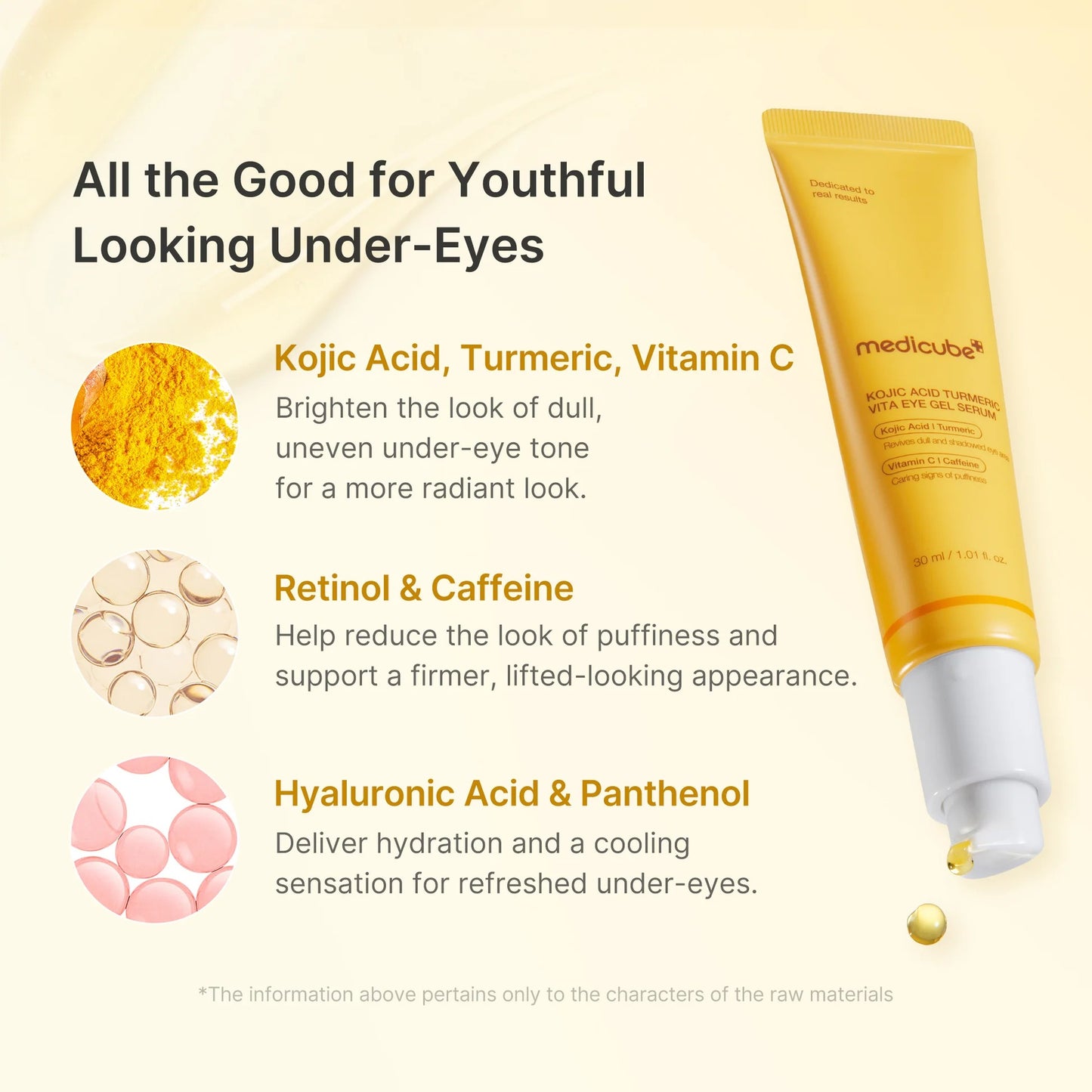Medicube - Kojic acid turmeric vita eye gel serum 30ml