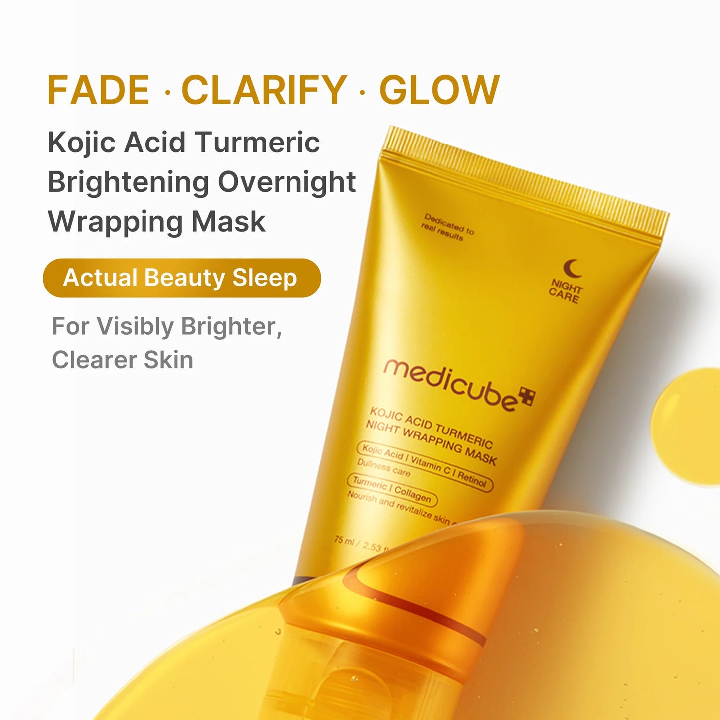 Medicube - Kojic acid turmeric overnight wrapping mask 75g