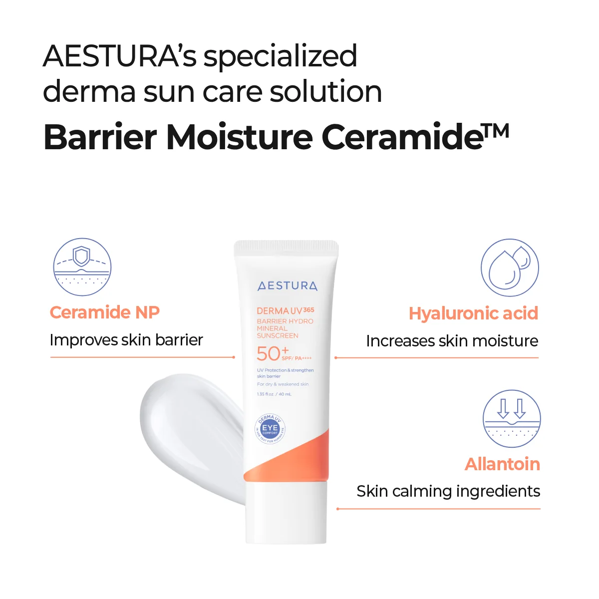 Aestura - DERMA UV365 Barrier Hydro Mineral Sunscreen 40ml