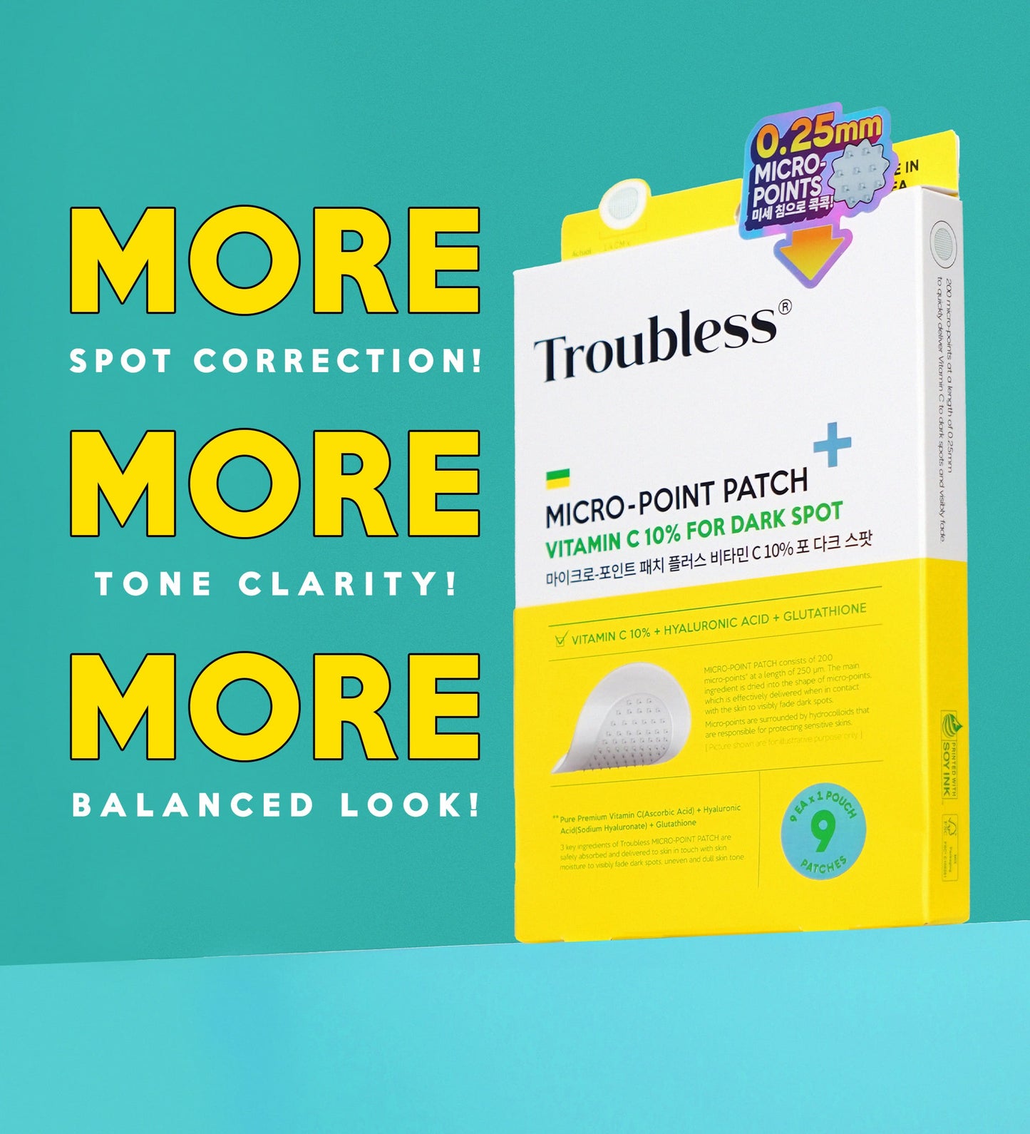 Troubless - Micro-Point Patch Plus Vitamin C 10% 9 Patches