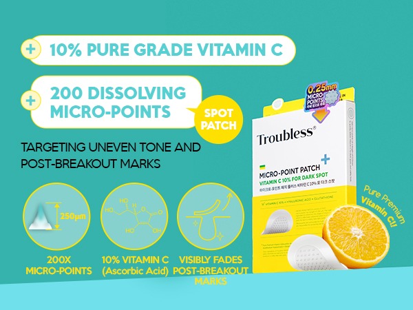 Troubless - Micro-Point Patch Plus Vitamin C 10% 9 Patches