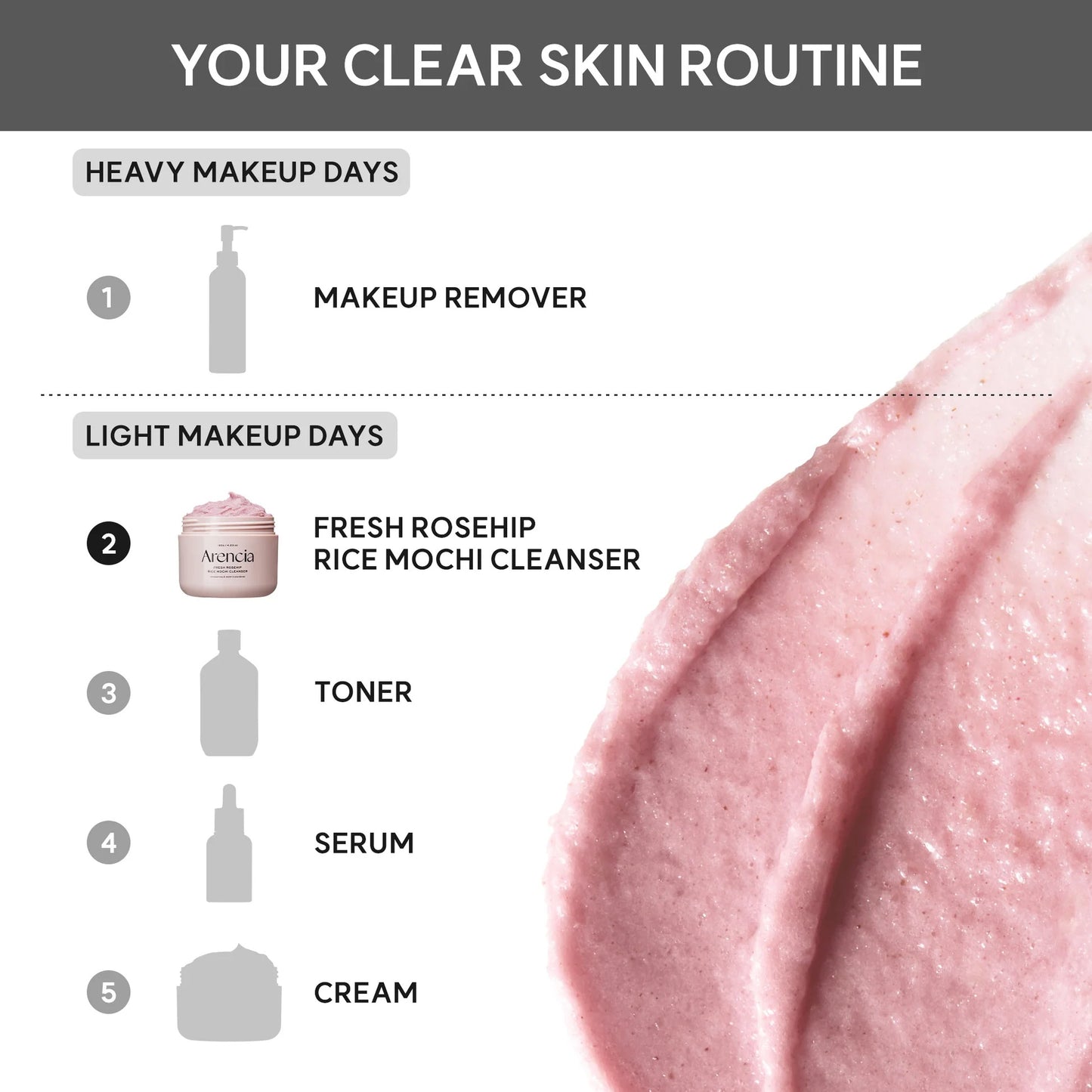 ARENCIA - Rosehip Rice Mochi Cleanser 120g