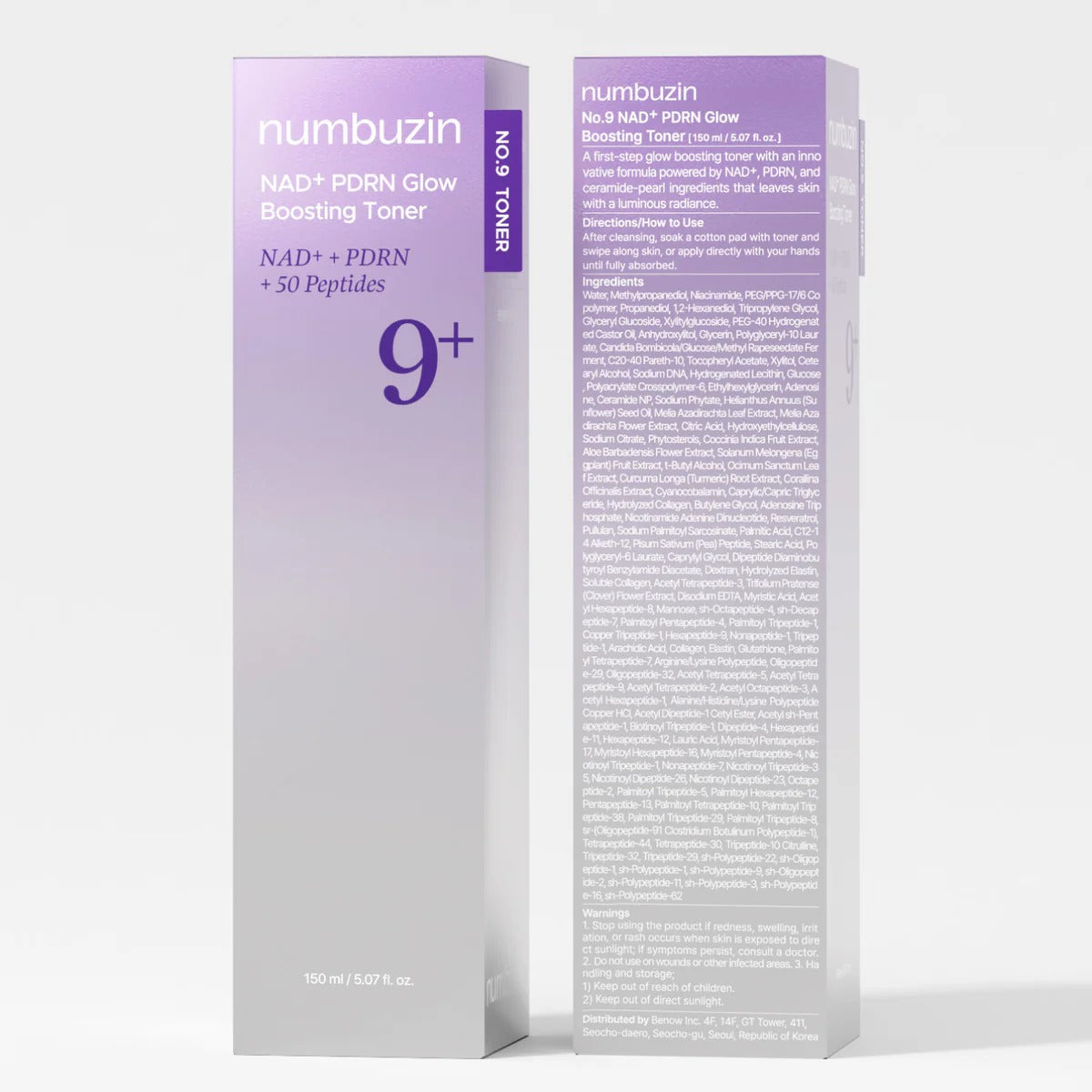 numbuzin - No.9 NAD PDRN Glow Boosting Toner 150ml