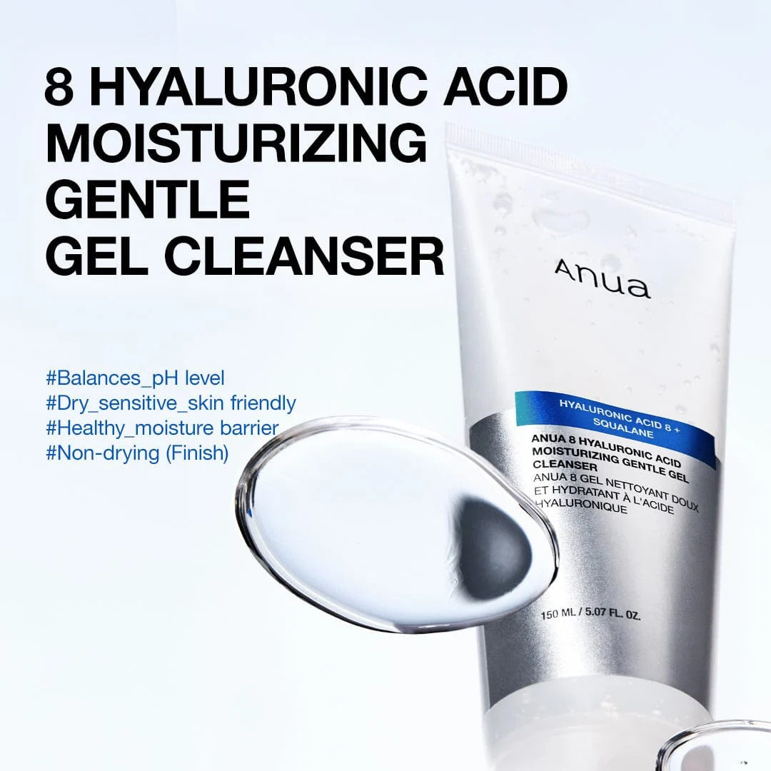 Anua - 8 hyaluronic acid moisturizing gentle gel cleanser 150ml
