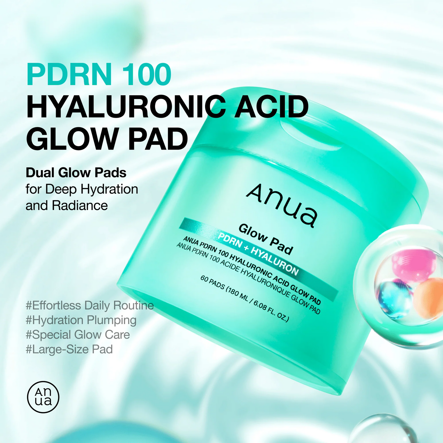 Anua - PDRN 100 Hyaluronic Acid Glow Pad (60ea)