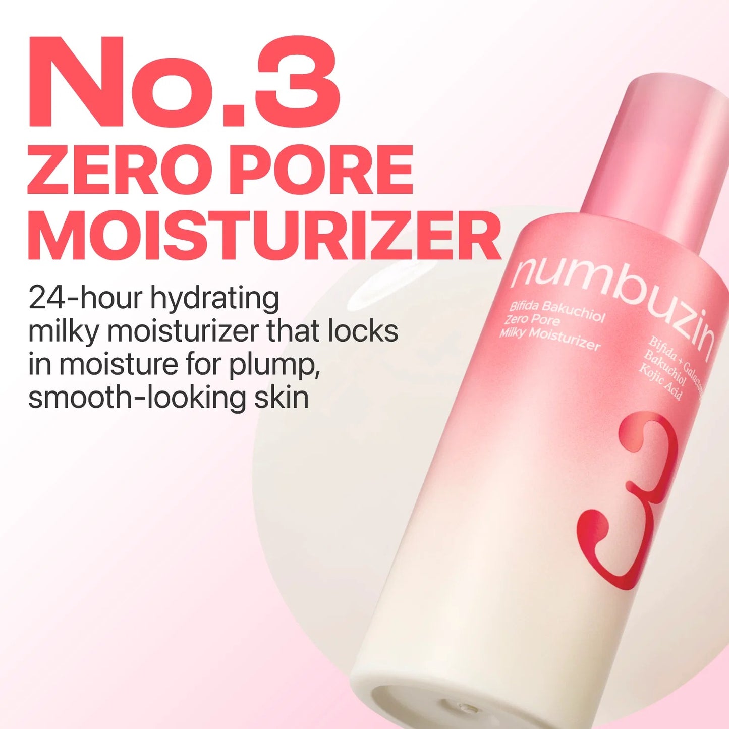 numbuzin - No.3 Bifida Bakuchiol Zero Pore Milky Moisturizer 150ml