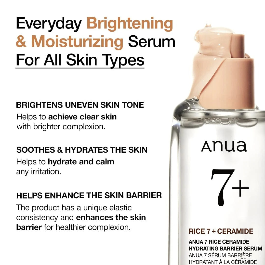 Anua - Rice 7+ Ceramide Hydrating Barrier Serum 50ml