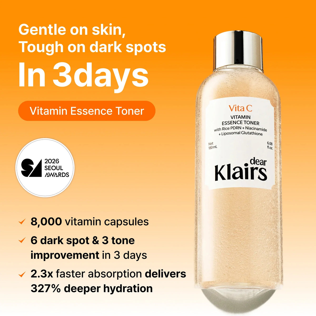 Dear, Klairs - Vitamin Essence Toner 180ml