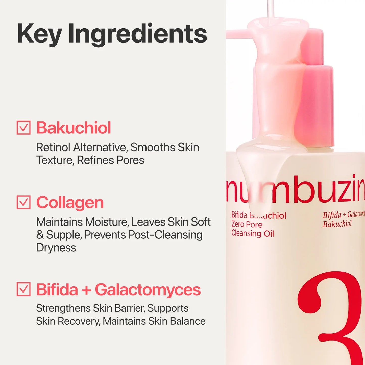 numbuzin - No.3 bifida bakuchiol zero pore cleansing oil 200ml
