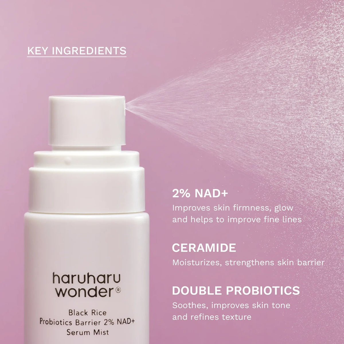 HaruHaru Wonder - Black Rice Probiotics Barrier NAD+ Serum Mist 80ml