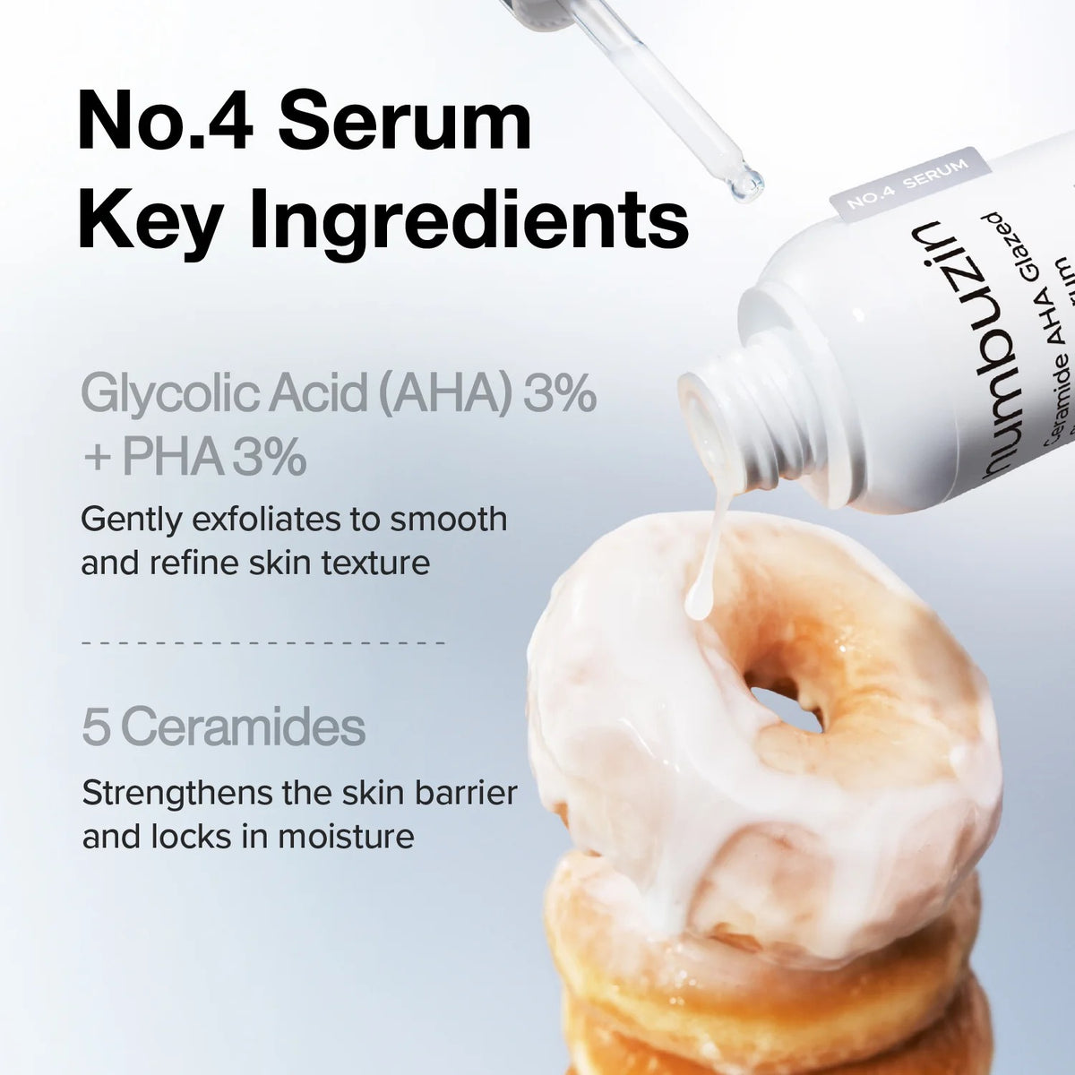 numbuzin - No.4 Ceramide AHA Glazed Skin Prep Serum Vial Set 1.3ml x 10 vials