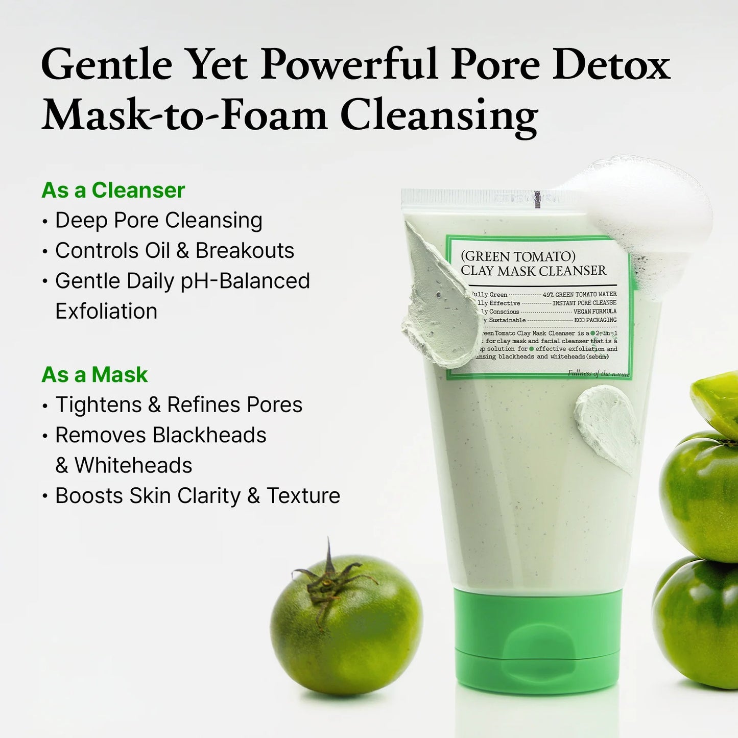 Fully - Green Tomato Clay Mask Cleanser 120ml