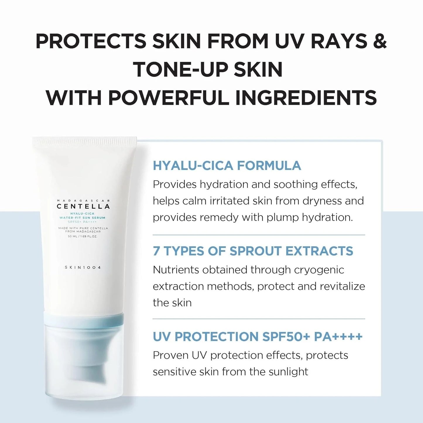 SKIN1004 - Madagascar Centella Hyalu-Cica Water-Fit Sun Serum SPF50+