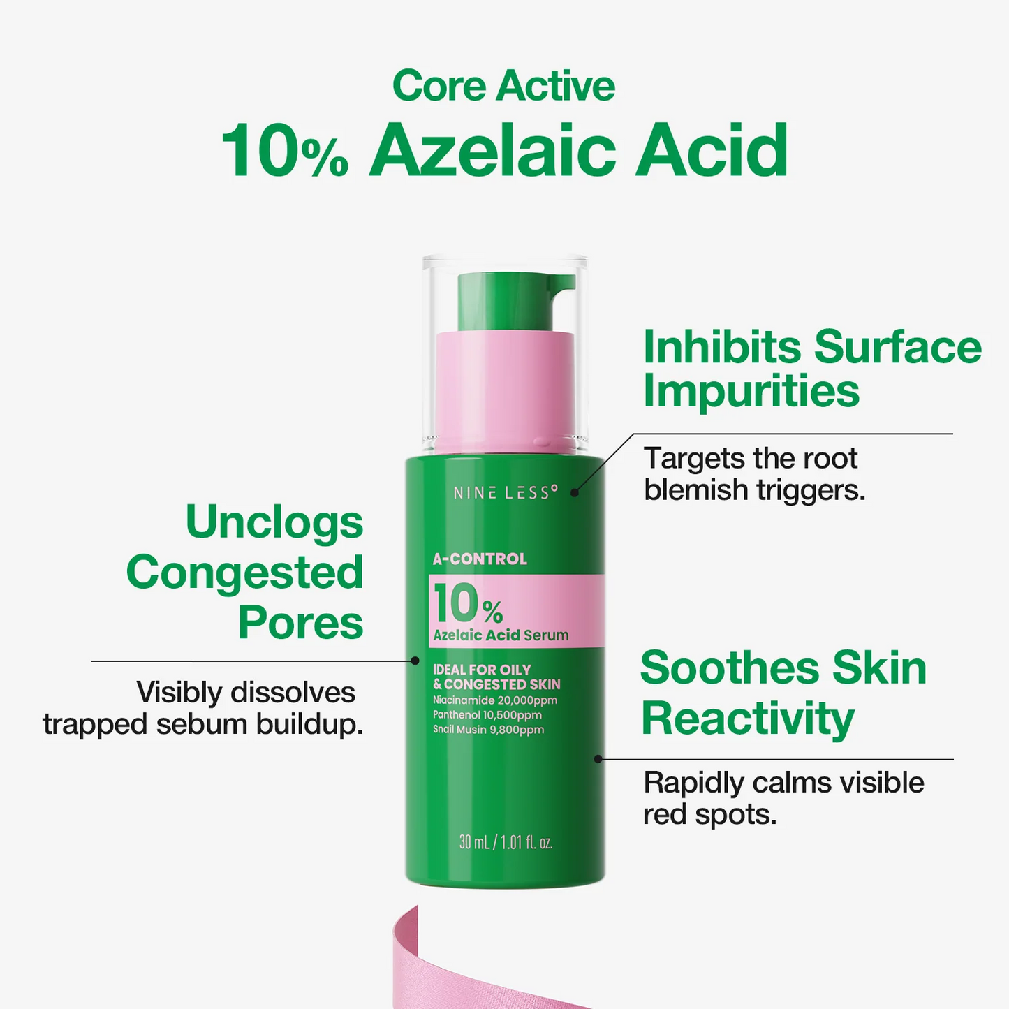 NINELESS - A-Control 10% Azelaic Acid Serum 30ml
