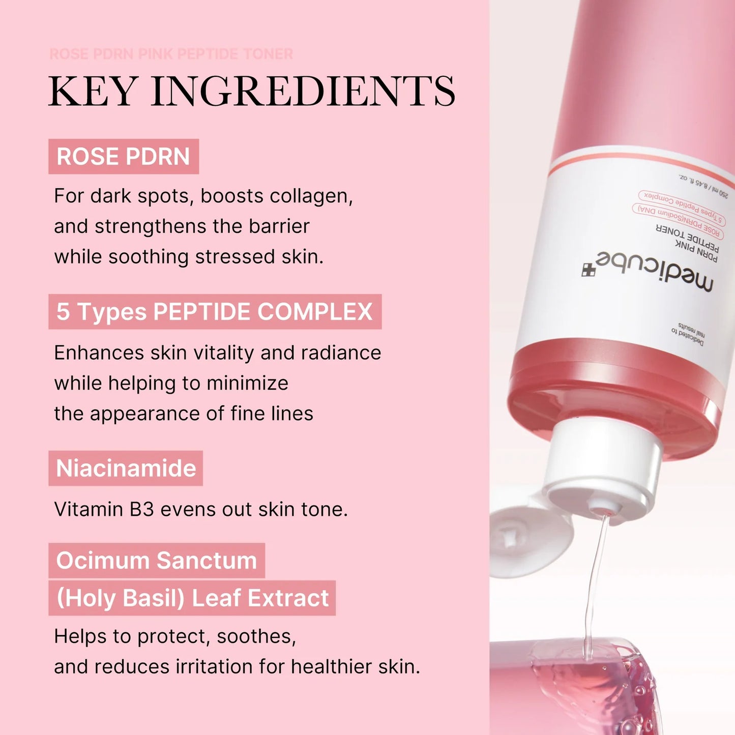 MEDICUBE - PDRN Pink Cica Soothing Toner 250ml