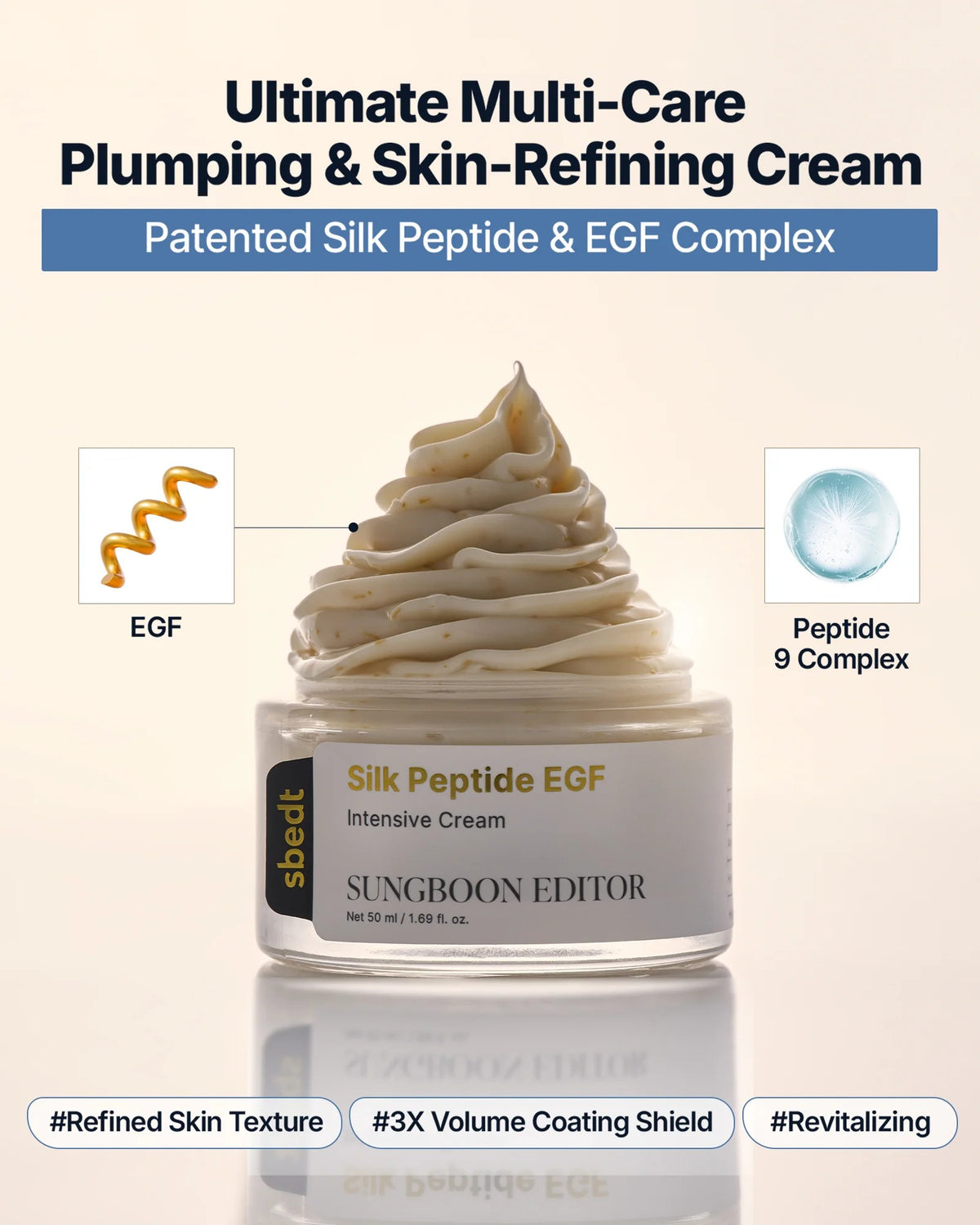 SUNGBOON EDITOR - Silk Peptide EGF Intensive Cream 50ml