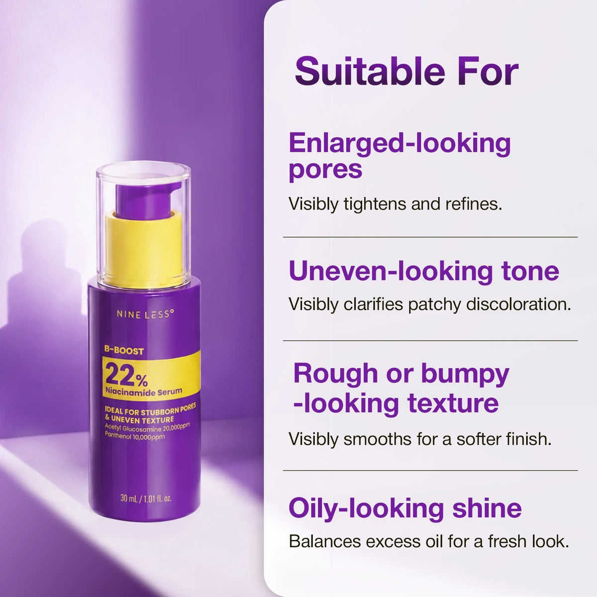 NINELESS - B-BOOST 22% Niacinamide Serum 30ml