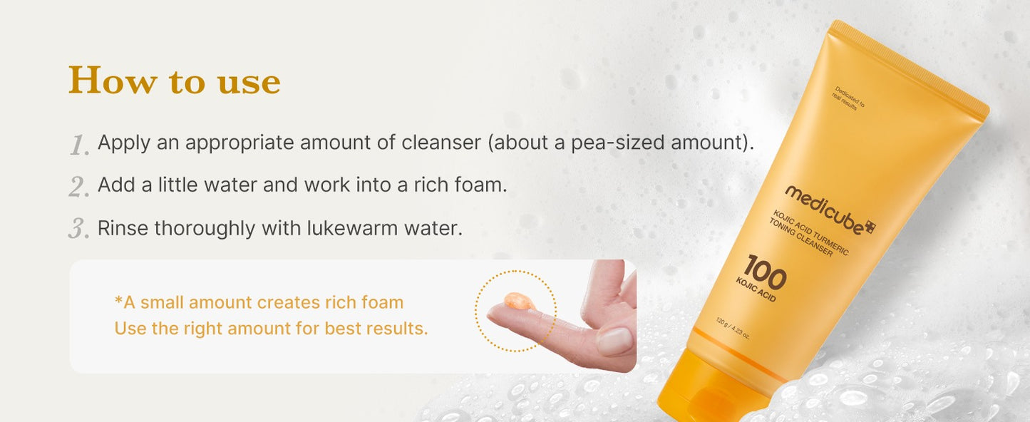 Medicube - Kojic acid turmeric toning cleanser 120g