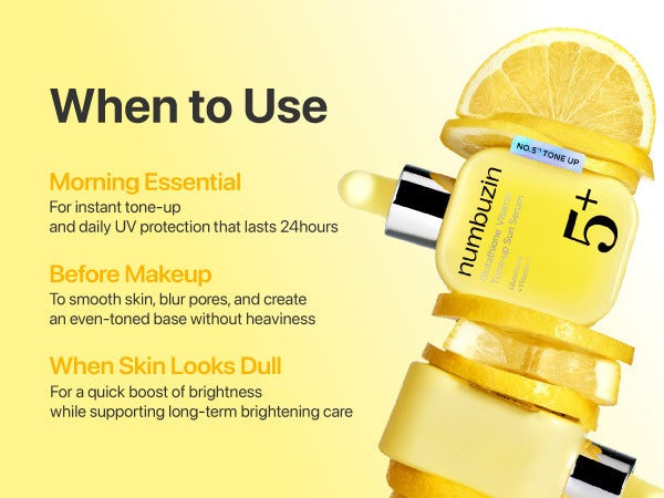 numbuzin - No.5 Glutathione Vitamin Tone-up Sun Serum 30ml