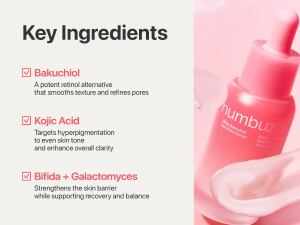 numbuzin - No.3 Bifida Bakuchiol Zero Pore Serum 30ml