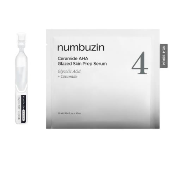 numbuz:n - No.4 Ceramide AHA Glazed Skin Prep Serum Vial Set 1.3ml x 10 vials